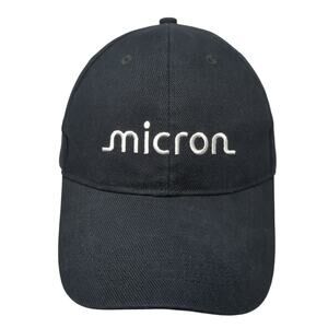 Micron Slideback Baseball Cap Black One Size Adjustable Embroidered Promoshop